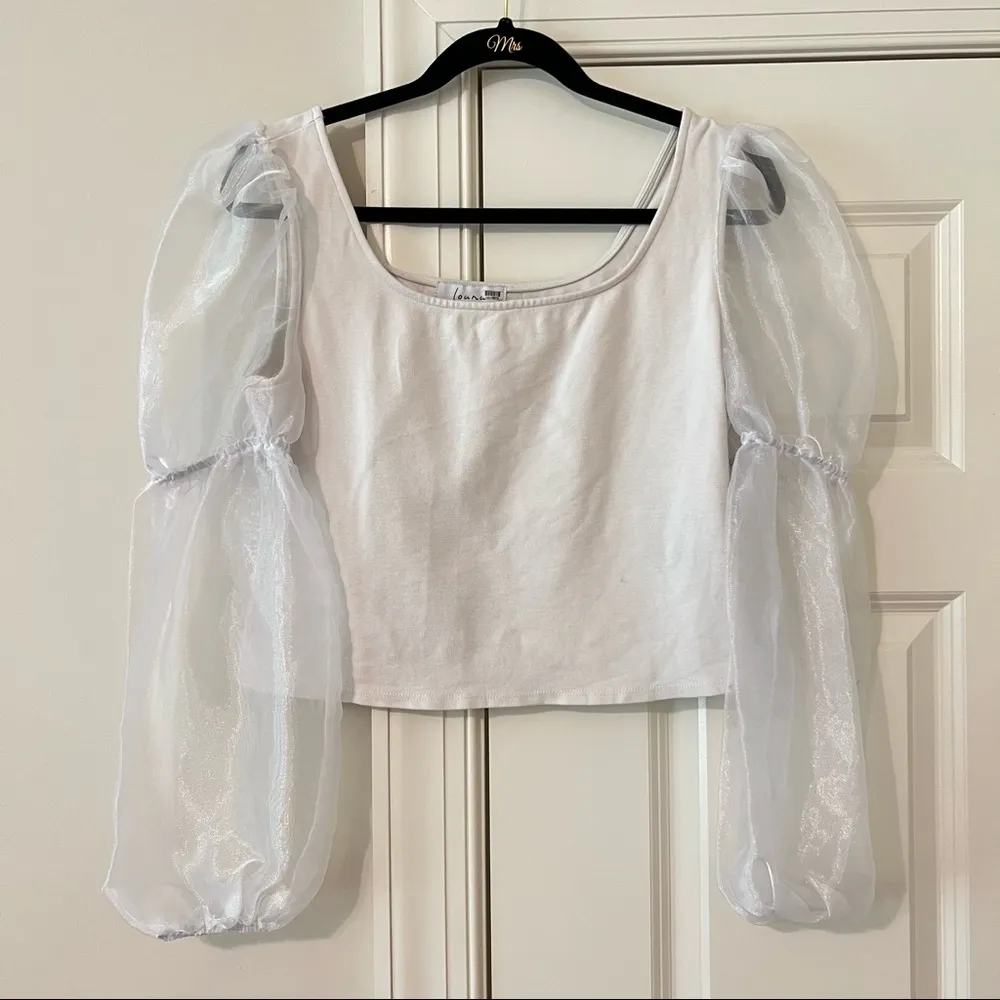 Louna Organza Sleeve Top Size L - Image 4