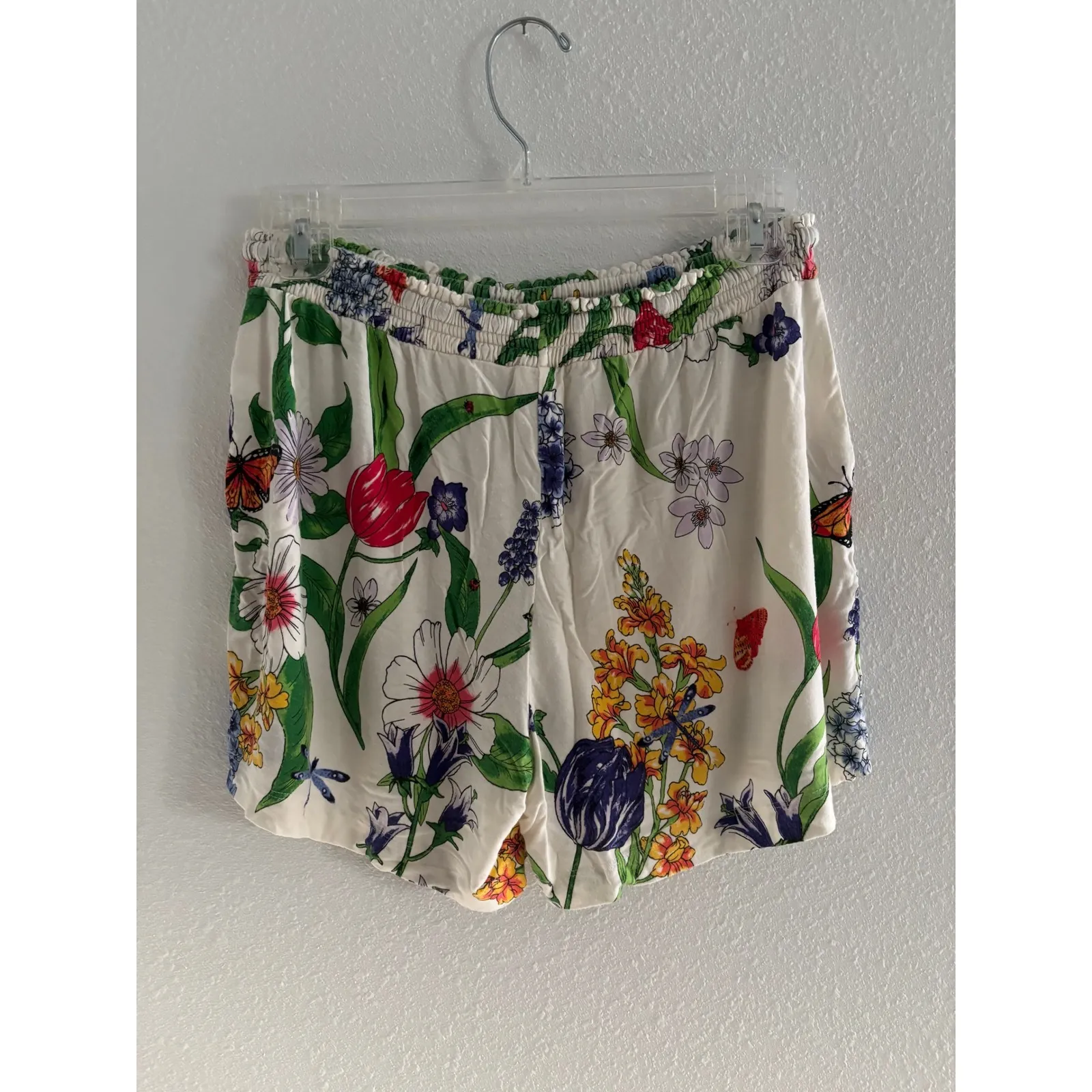 Soma Pajama Set Womens XS White Floral Short Sleeve Soft Quiet Luxury Comfort - Image 5