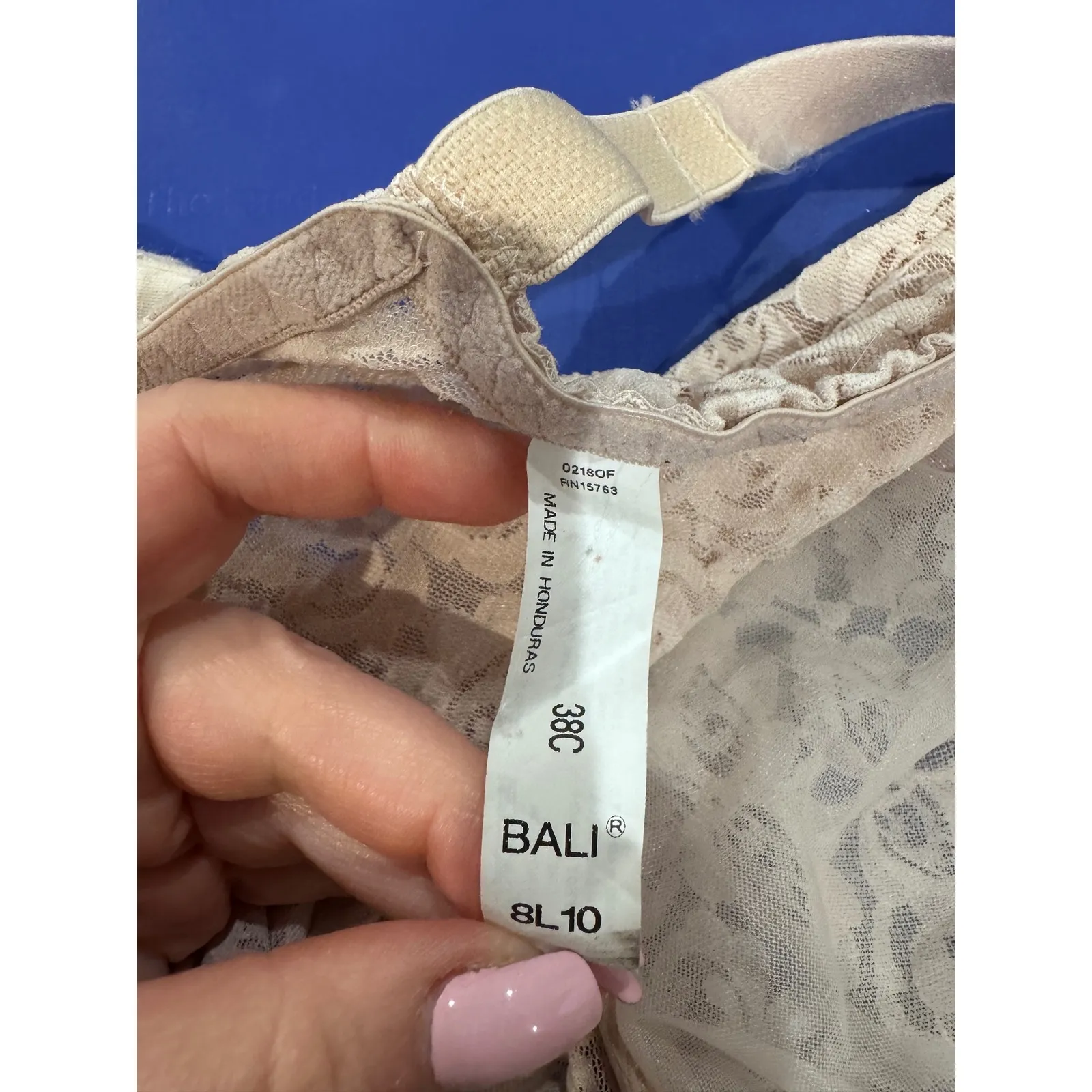 Bali Lace 'N Smooth Bodybriefer Rosewood Bodysuit Full Figure Adjustable 38C - Image 6