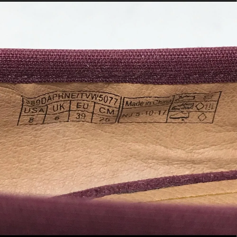 Vionic Daphne Suede Patent Block Heel Bow Low Pump Shoes Merlot Black Burgundy 8 - Image 11