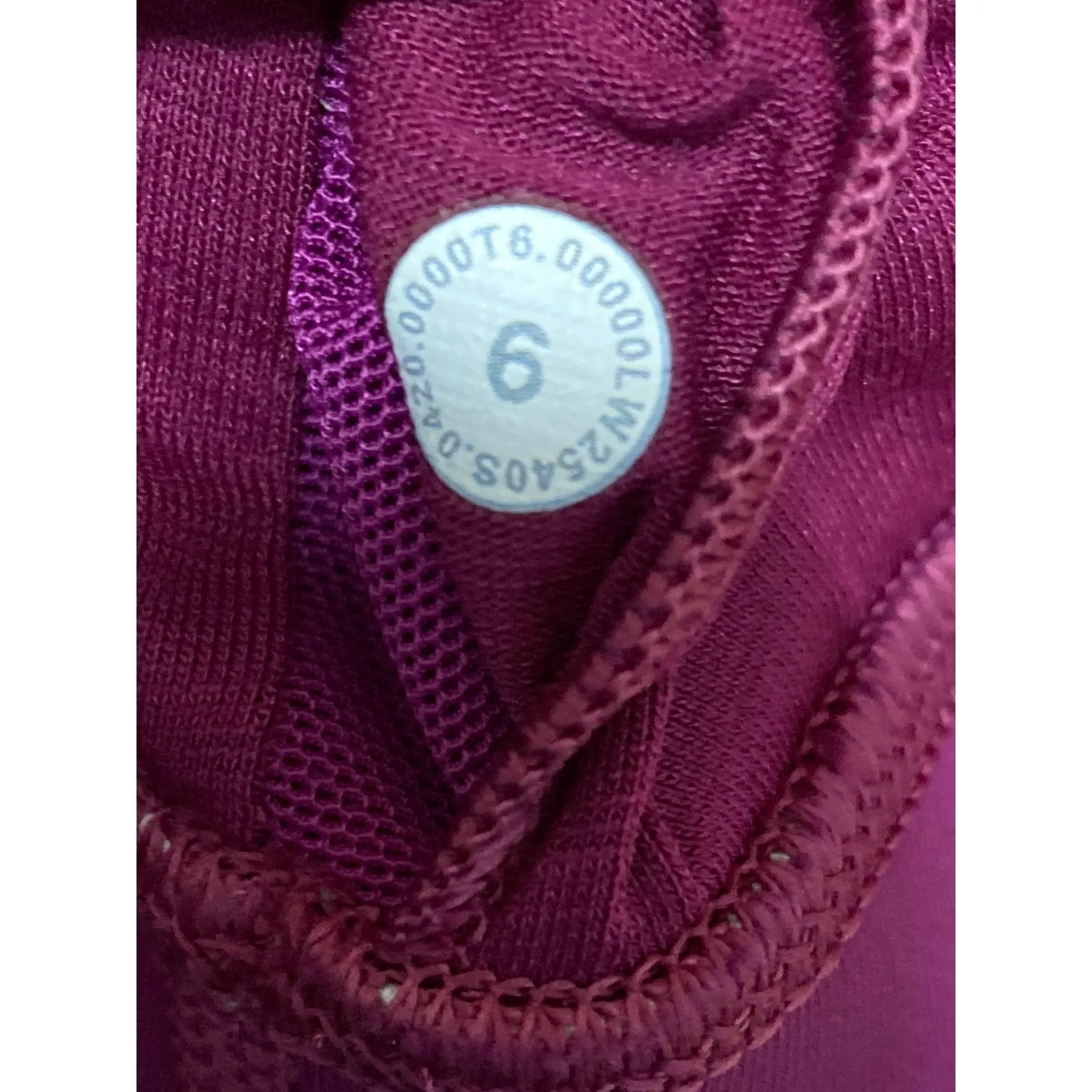 Lululemon x Peloton Maroon Pink Sleeveless Strappy Sports Bra Crop Tank Top Sz 6 - Image 4