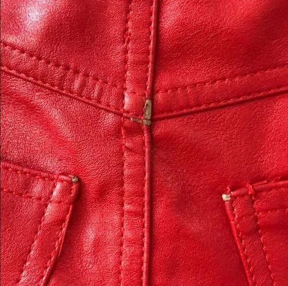 Princess Polly Red Leather Lace Up Shorts  - Image 5