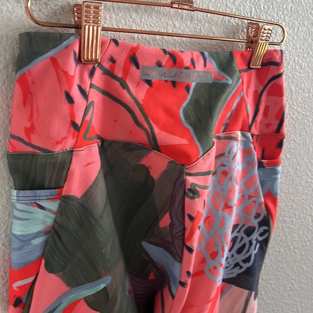 GymShark X Nikki Blackketter Dynamic Legging Pineapple Green Coral Small - Image 7