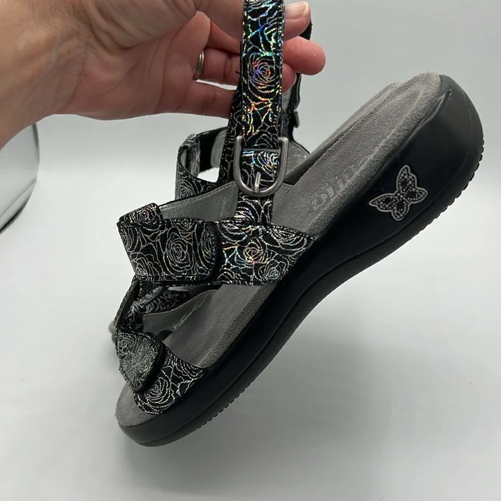 Alegria by PG Lite Steel Rosette Julie Leather Sandal Size 8 - 8.5 B17A - Image 5