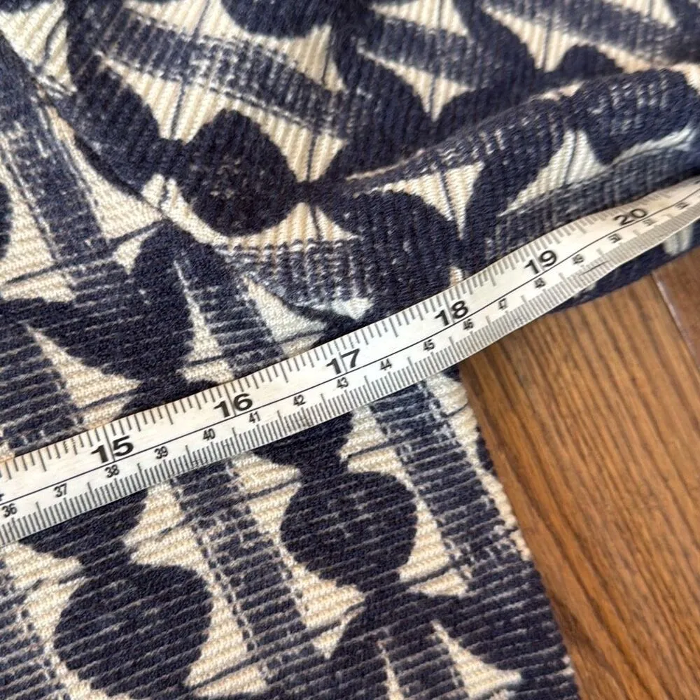 Tory Burch Tia blue printed merino wool crewneck sweater - Image 9