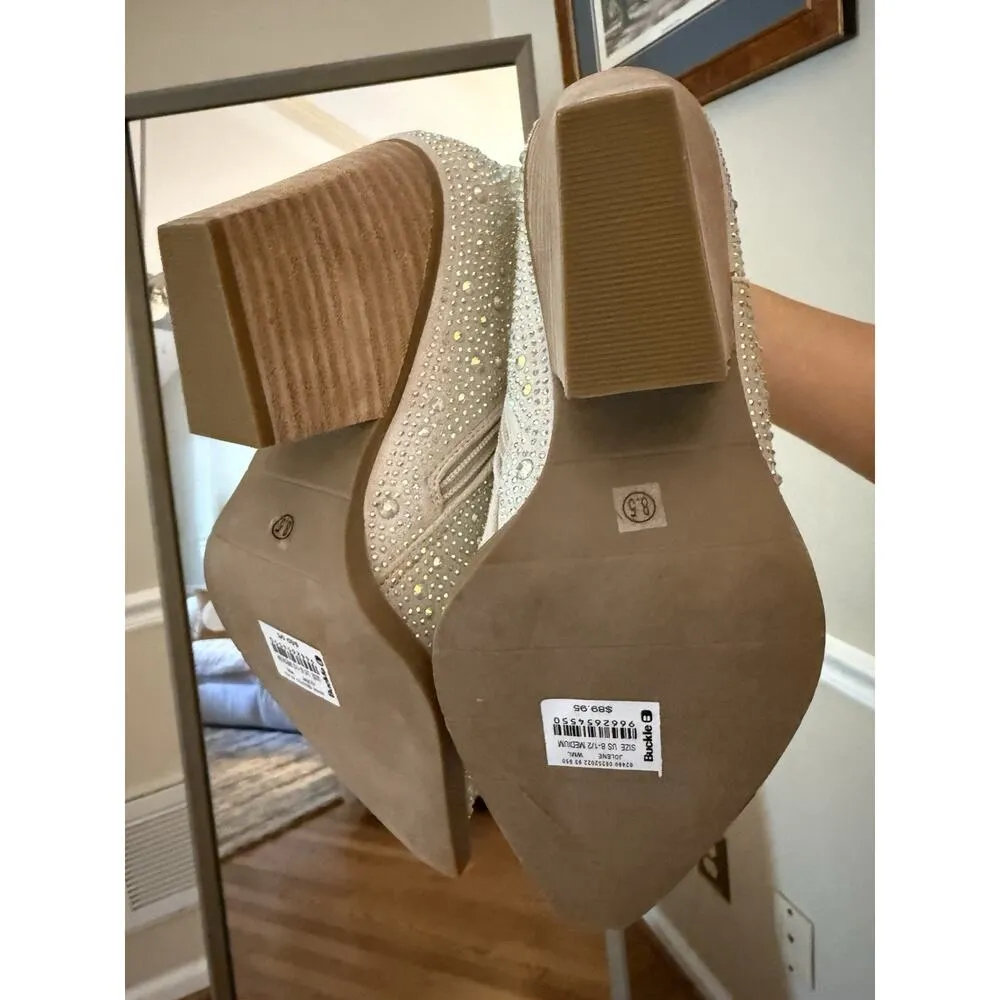 Madden Girl Jolene Rhinestone Western Ankle Booties Size 8.5 - Image 8