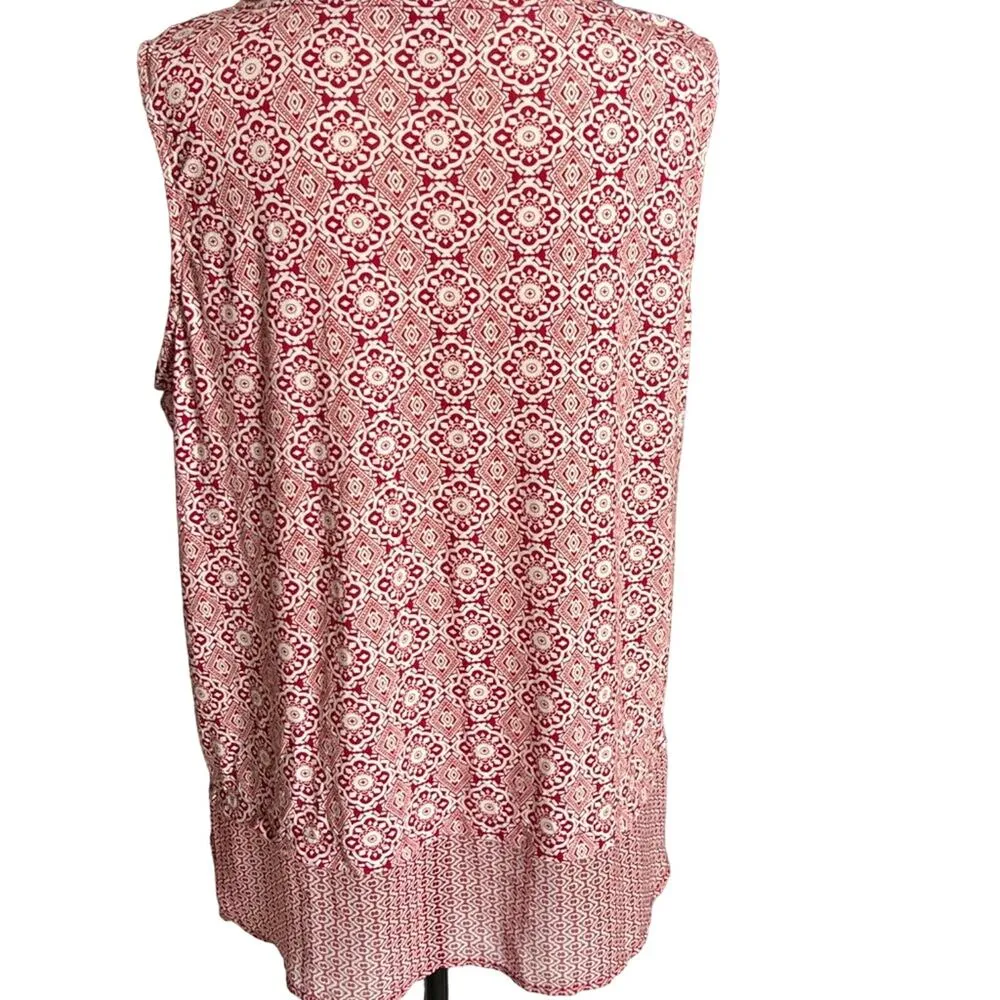 Christopher & Banks Red Tank Top Size XL - Image 4