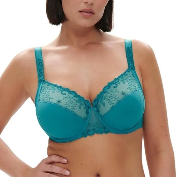 Simone Perele Atoll Blue Delice Full Cup Underwire Bra 1A4330 Sz 32G $95 - Image 1