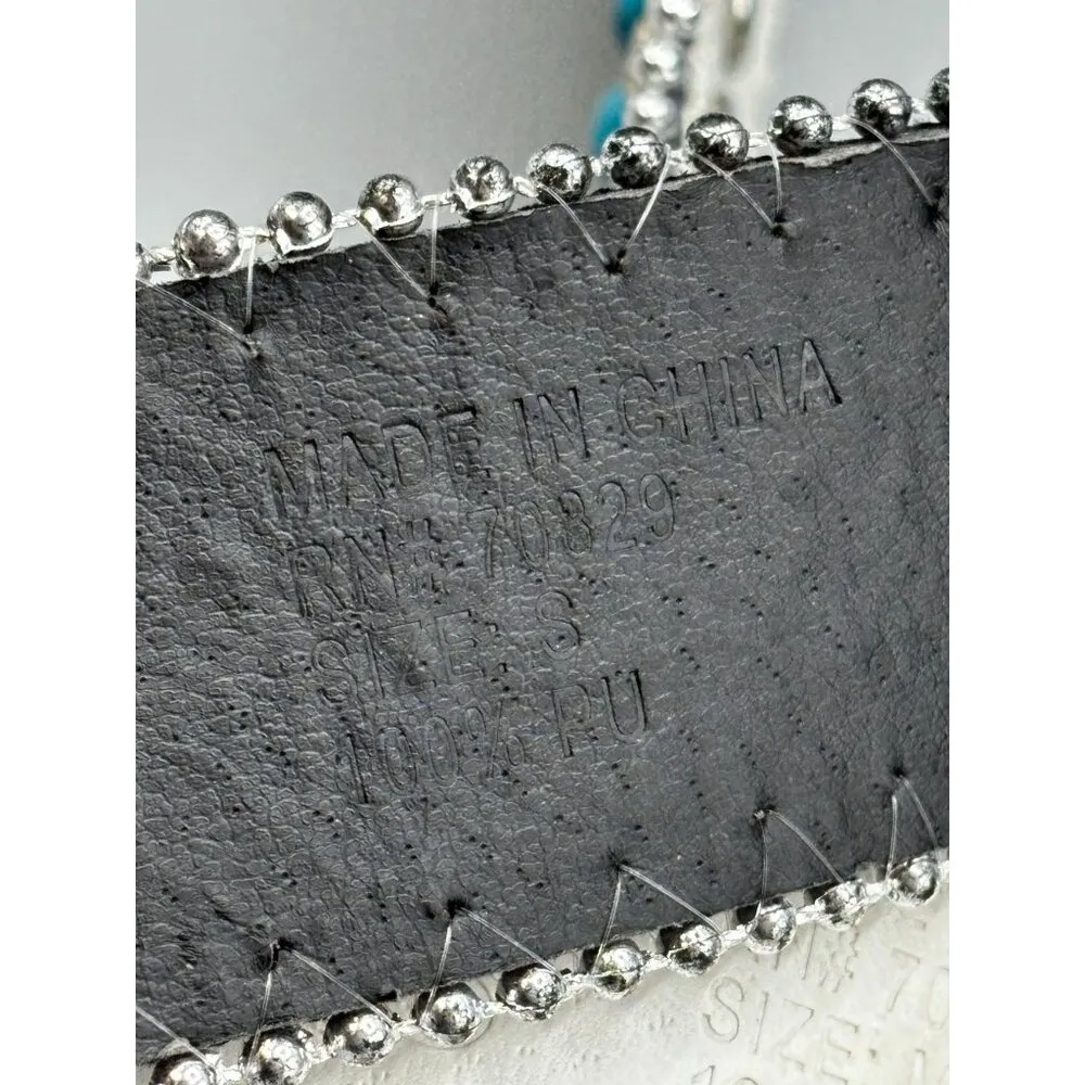 Studded Black & White With Turquoise Accents By Rue21 Etc. Womens S/M - Image 7