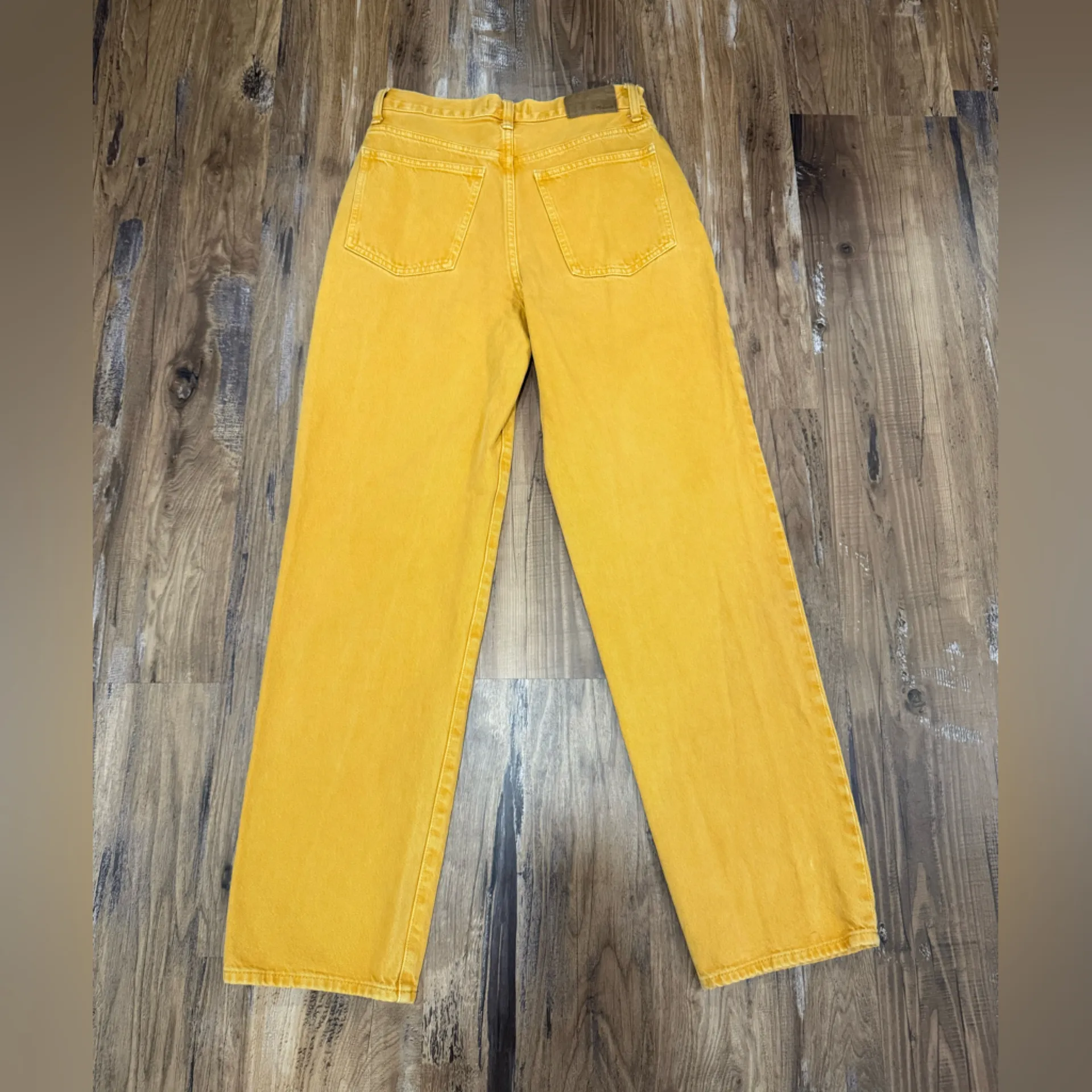 Madewell  Mustard Baggy Straight Jeans - Image 3