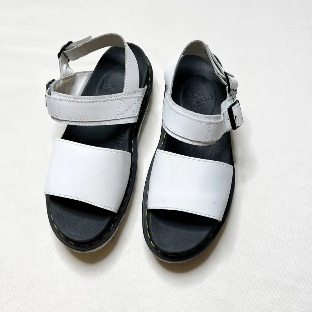 Dr. Martens Voss White Leather Strap Sandals - Image 4