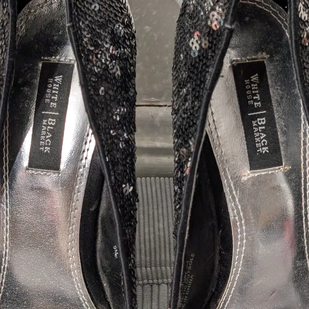 White House Black Market sequin heels - Image 5