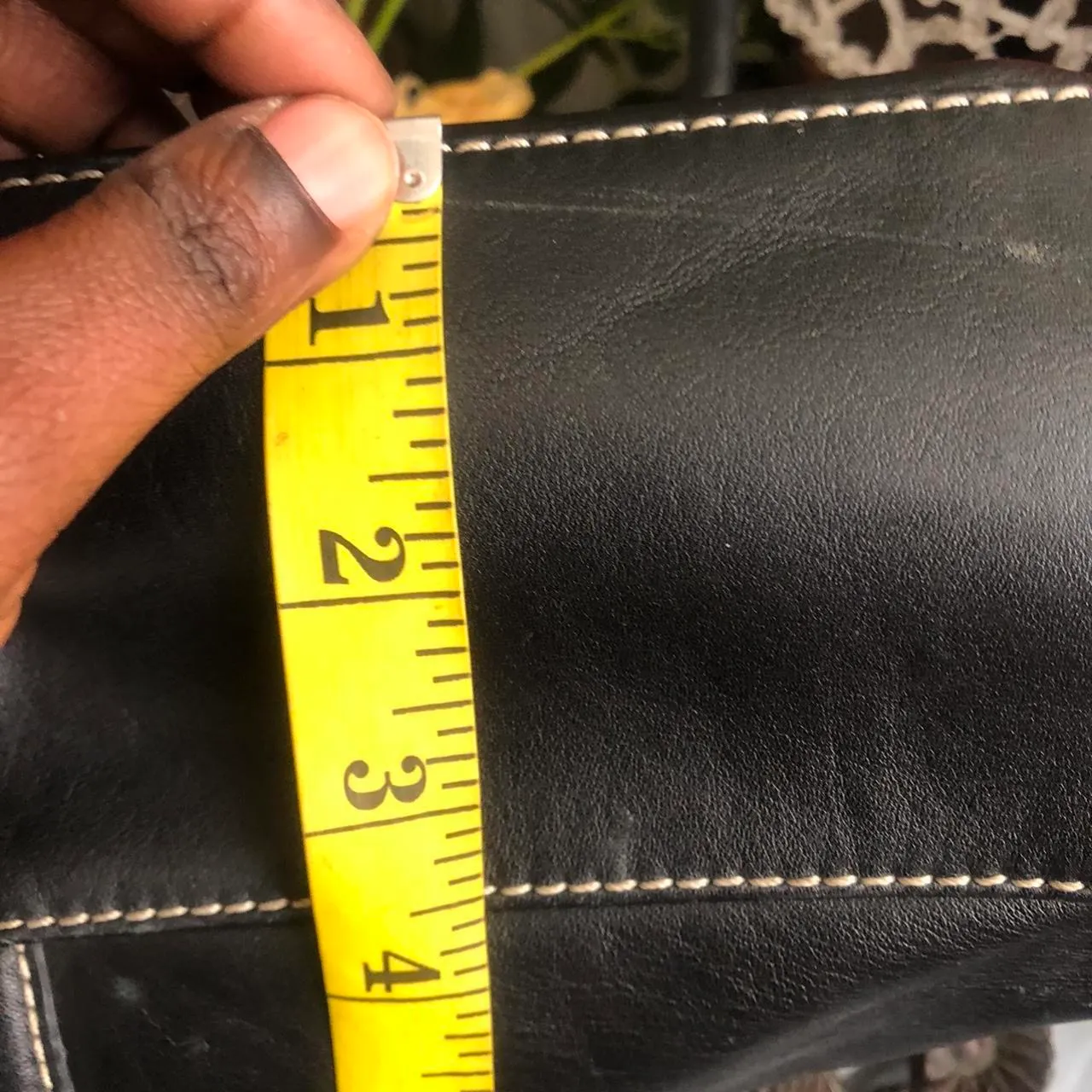 Antonio Melani Black Gold leather shoulder hand bag purse cargo pockets #gothic #whimsygoth #grunge #bondage Great condition. Measurement in pics - Image 7