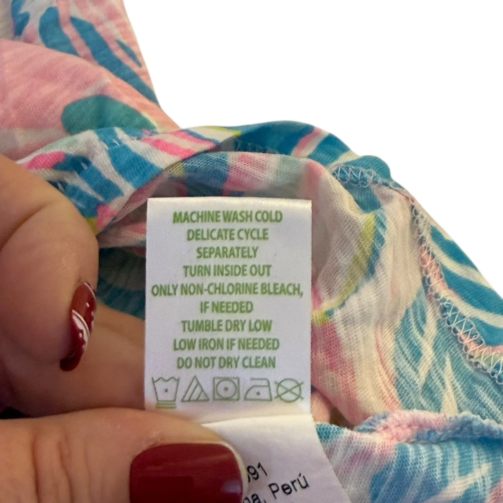 Lilly Pulitzer Pink Blue Etta Top Carnival Coral XXL Preppy Coastal Colorful - Image 8