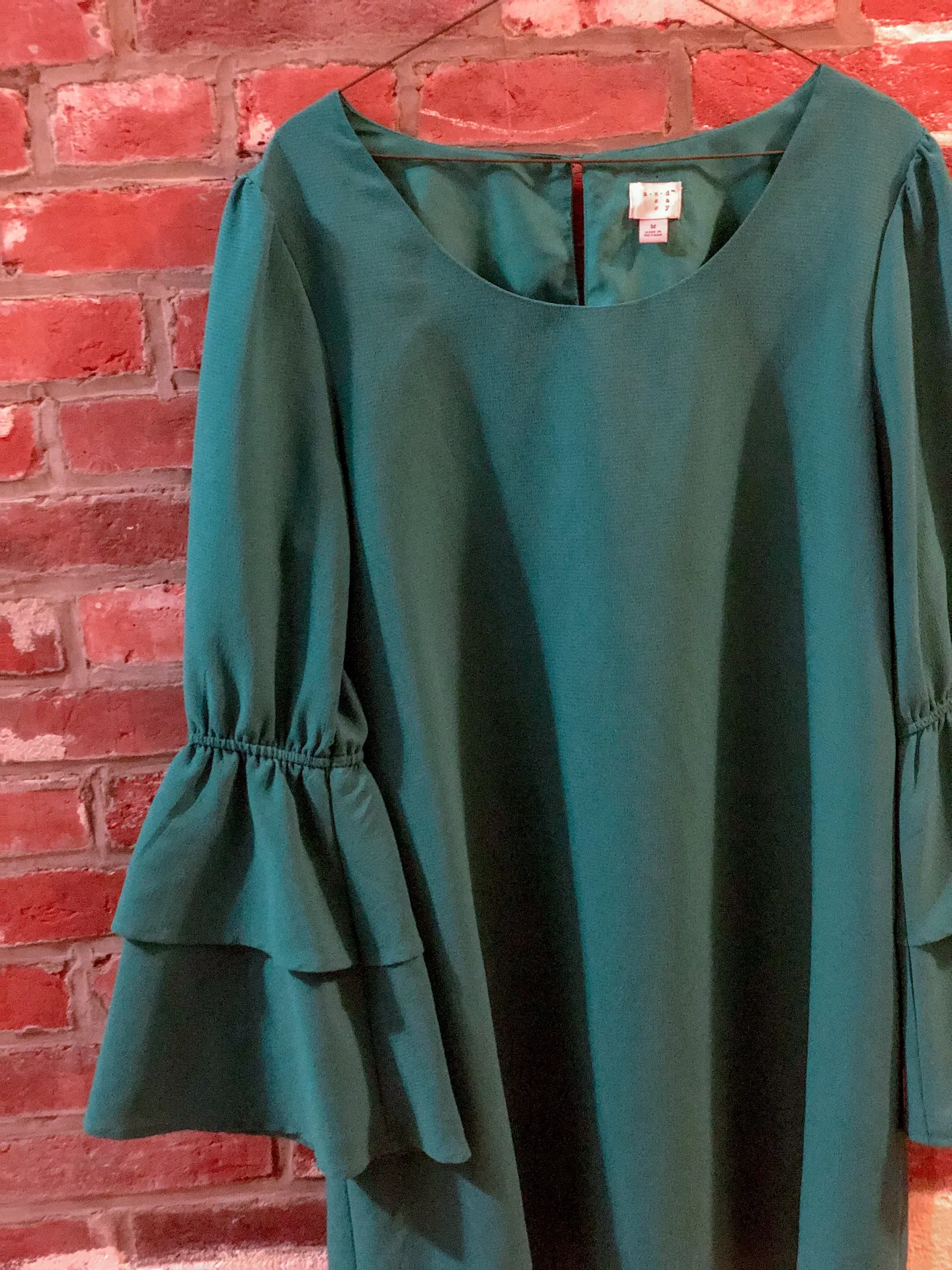 Green Bell Sleeve Dress - Image 5