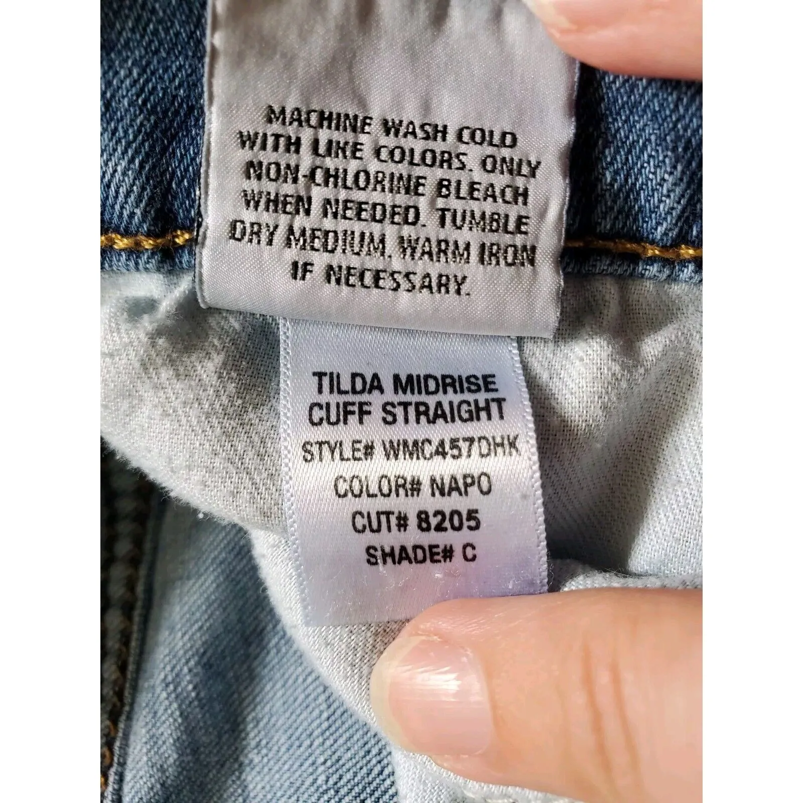 Hudson Jeans Women 29 Nico Midrise Straight Leg Distressed Crop Rolled Cuff Pant Blue - Image 5