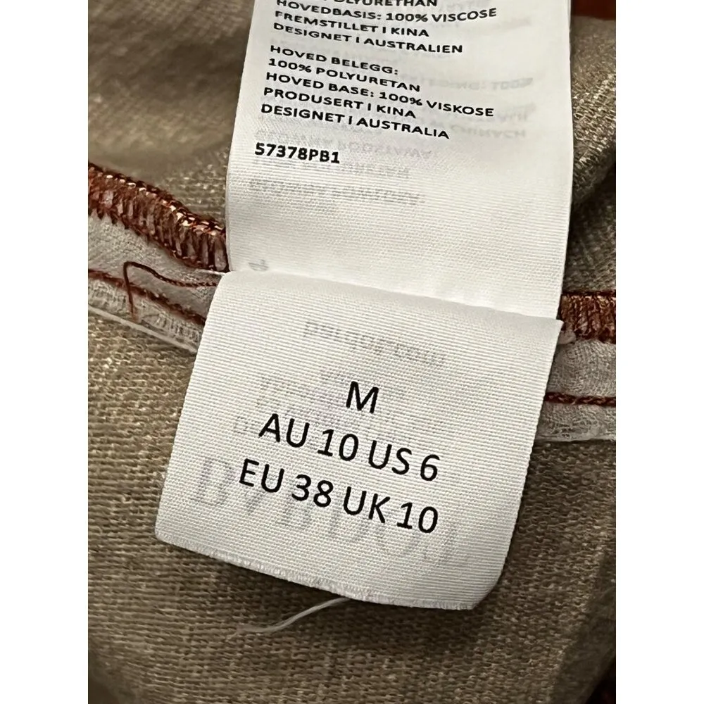 Bardot  Croc Faux Leather Pants in Tan Croc 6 Womens Vegan Trousers - Image 8