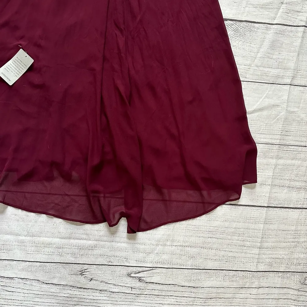 show me your mumu bridesmaid dress burgundy maroon size medium READ - Image 3