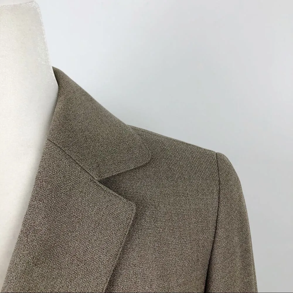 Lafayette 148 Beige Wool Silk Blazer Jacket 8P - Image 6