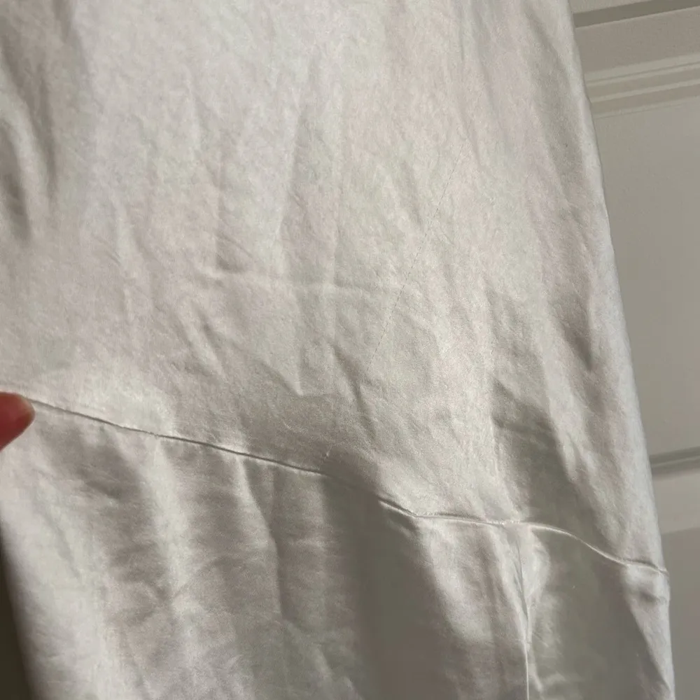 ABBY CAMI STRAP GATHERED BUST FRONT SPLIT MIDI DRESS WHITE - Image 11