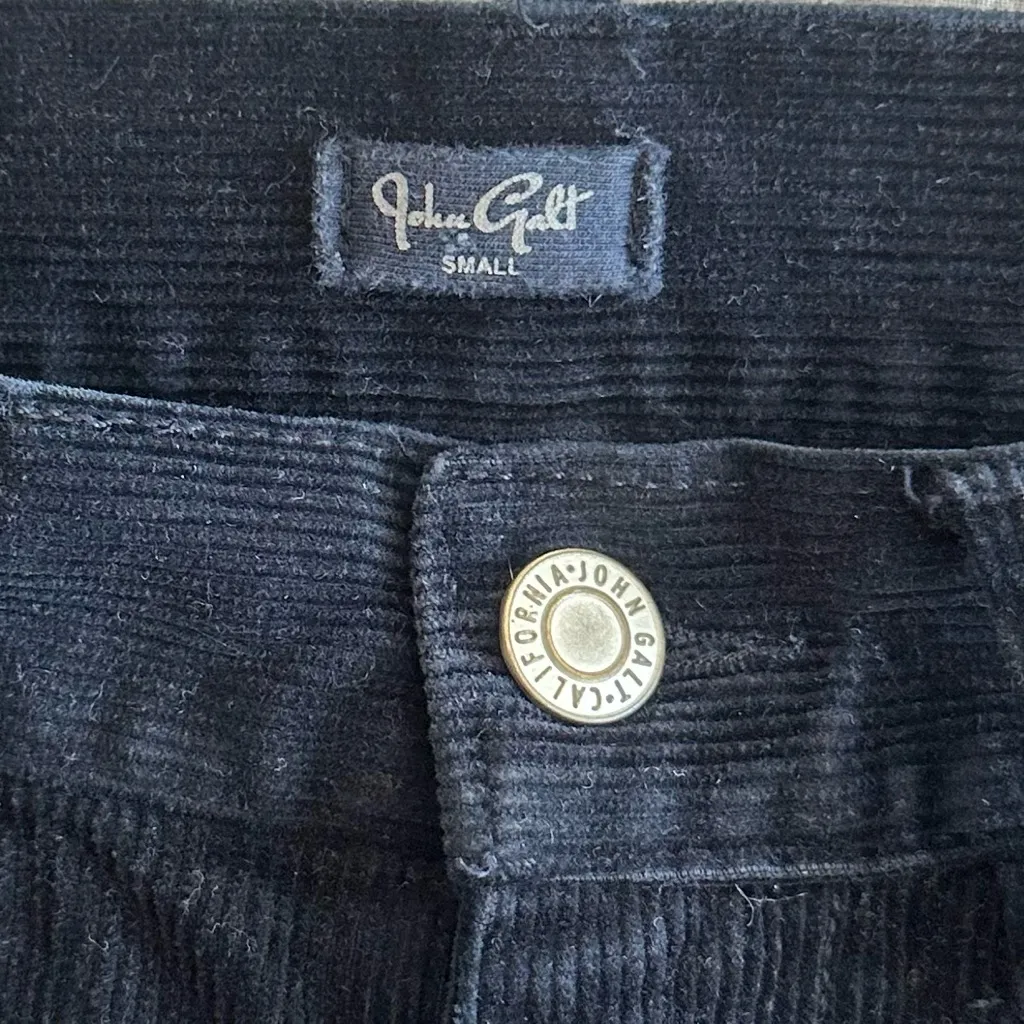 Brandy Melville John Galt Navy Blue Corduroy Carpenter Straight Leg Pants Size S - Image 8