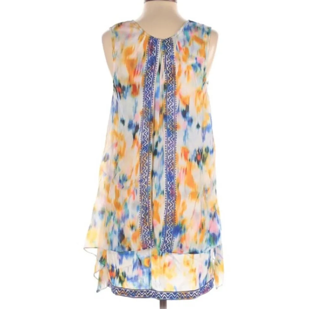 NWT plenty Tracy Reese rainbow ikat flyaway dress - Image 3