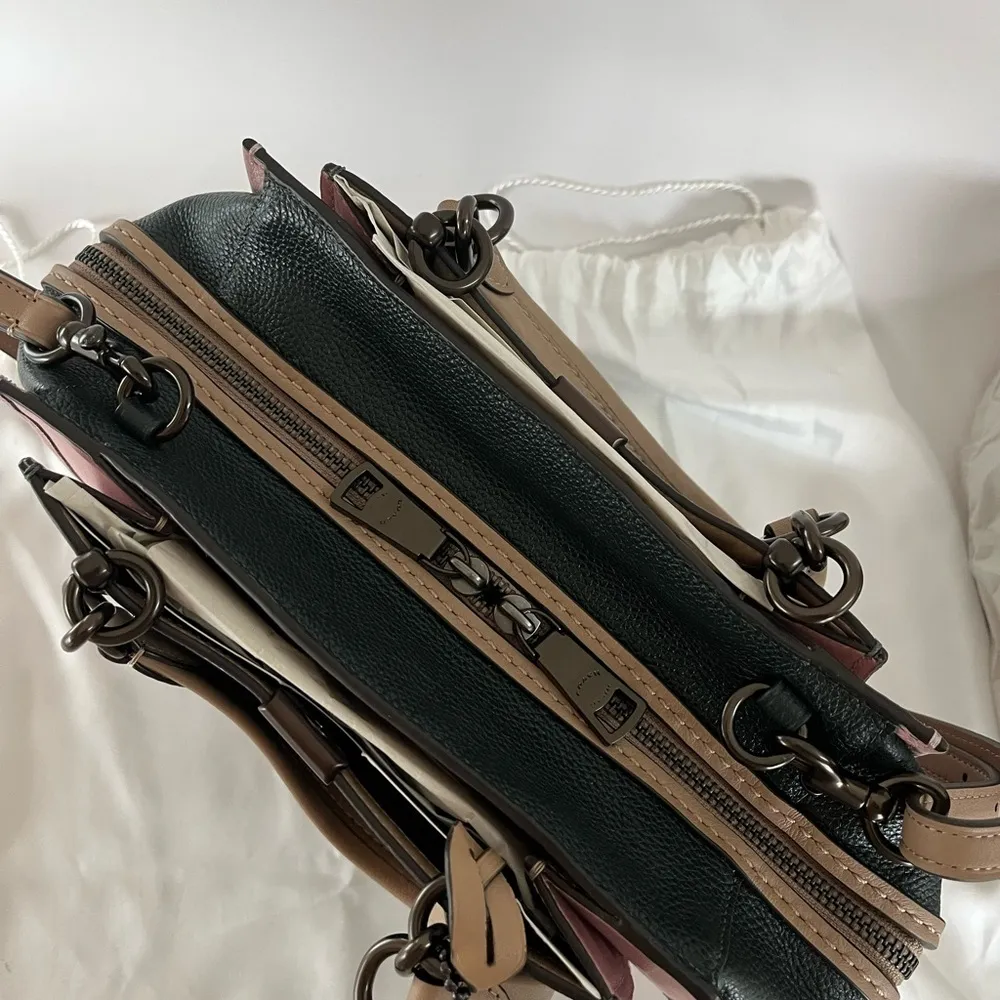 Coach Crossbody Dream Satchel in Colorblock - Pine Green Multi - Image 9