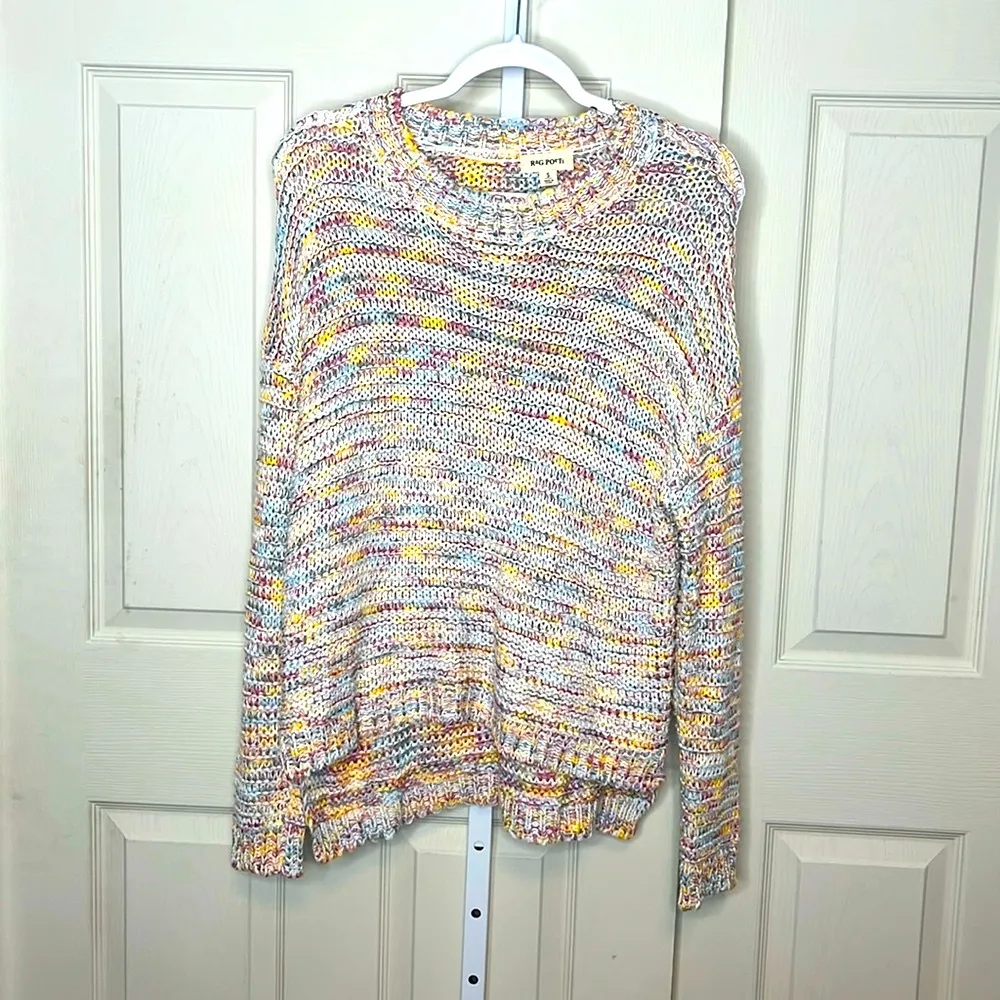 Rag Poets Confetti Sweater Size Small - Image 4