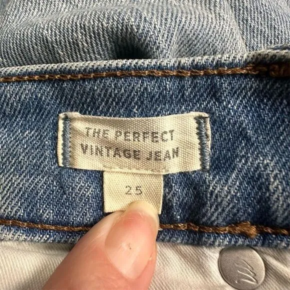Madewell Women's Perfect Vintage‎ High-Rise Jeans Size 25 Blue Rosabelle Wash - Image 8