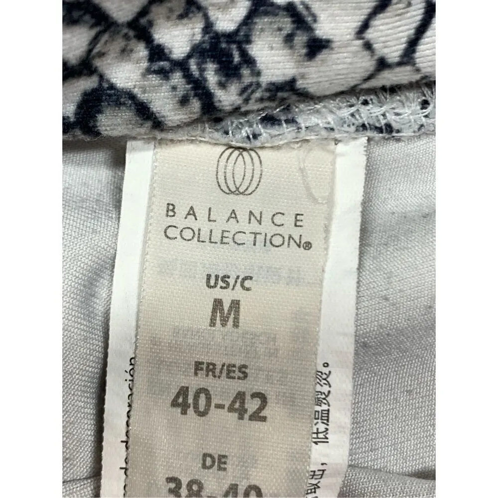 Balance Collection Women's Snakeskin Pull On Leggings Gray & White Size Medium - Image 6