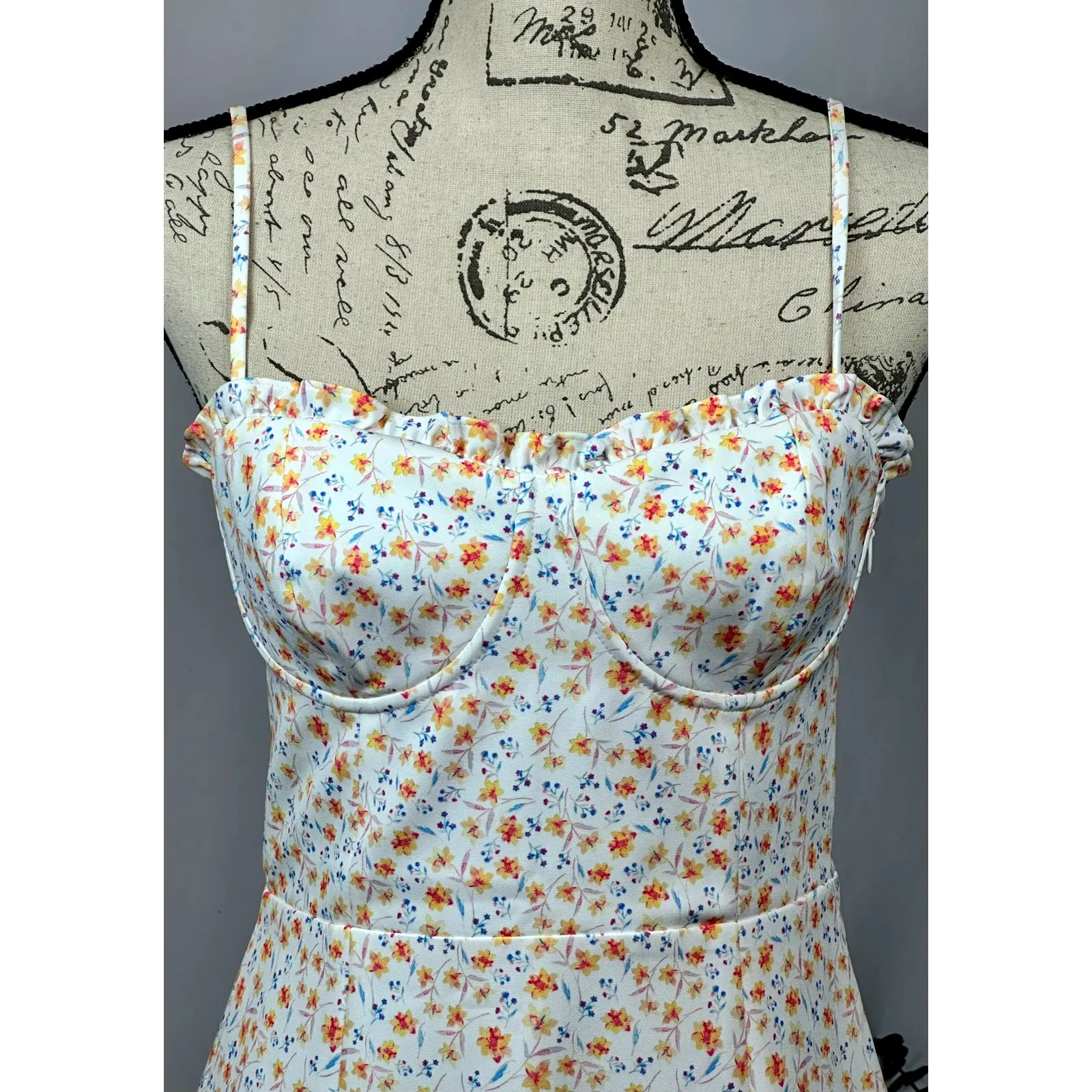 French Connection Camille Sleeveless Floral Midi Dress 6 - Image 9