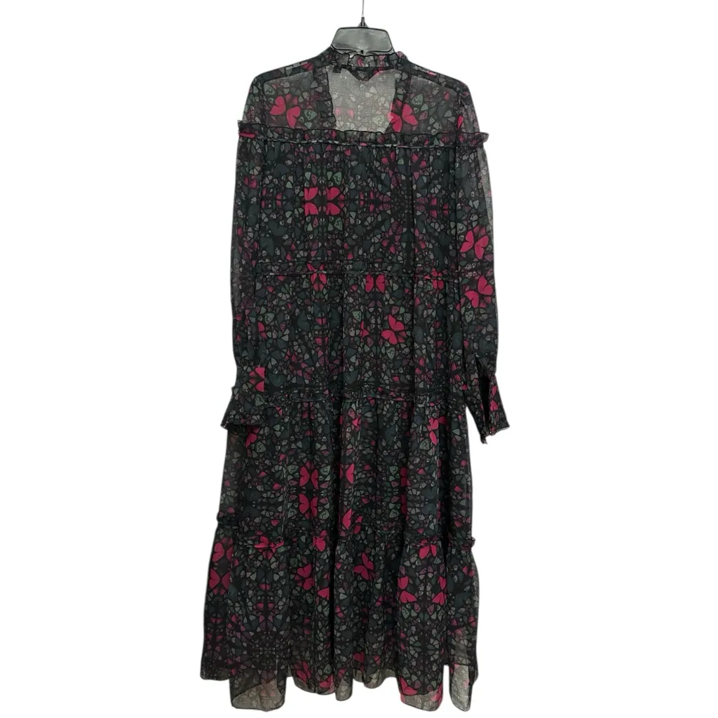 Ted Baker Ellyah Swing Midi Dress Size 10 Butterfly Kaleidoscope Tiered Ethereal - Image 4