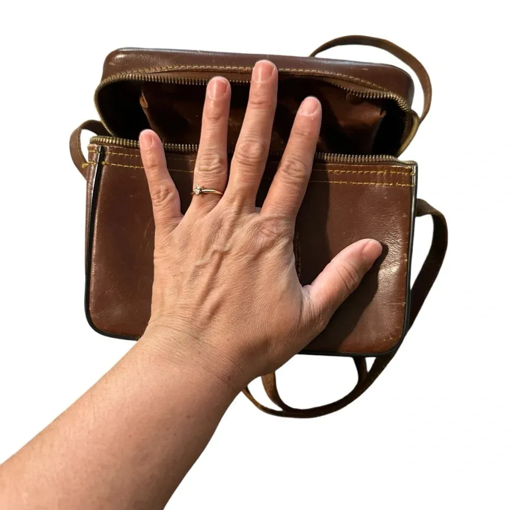 Vintage Service/Messenger camera bag Brown - Image 3