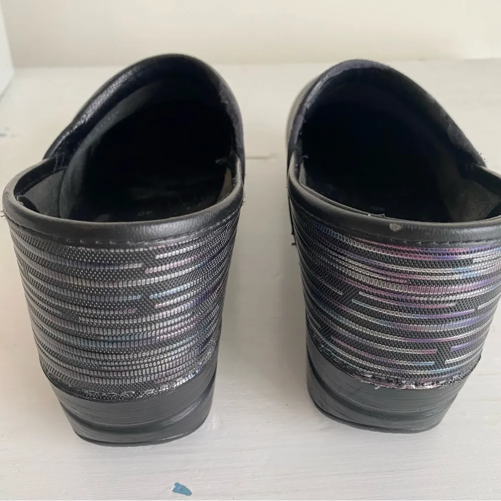 Dansko Professional Healthcare Clogs Shoes Metallic Textured Stripe - Image 5