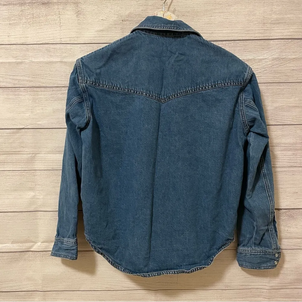 Wilfred Free Button Long Sleeve Denim Shirt - Image 6