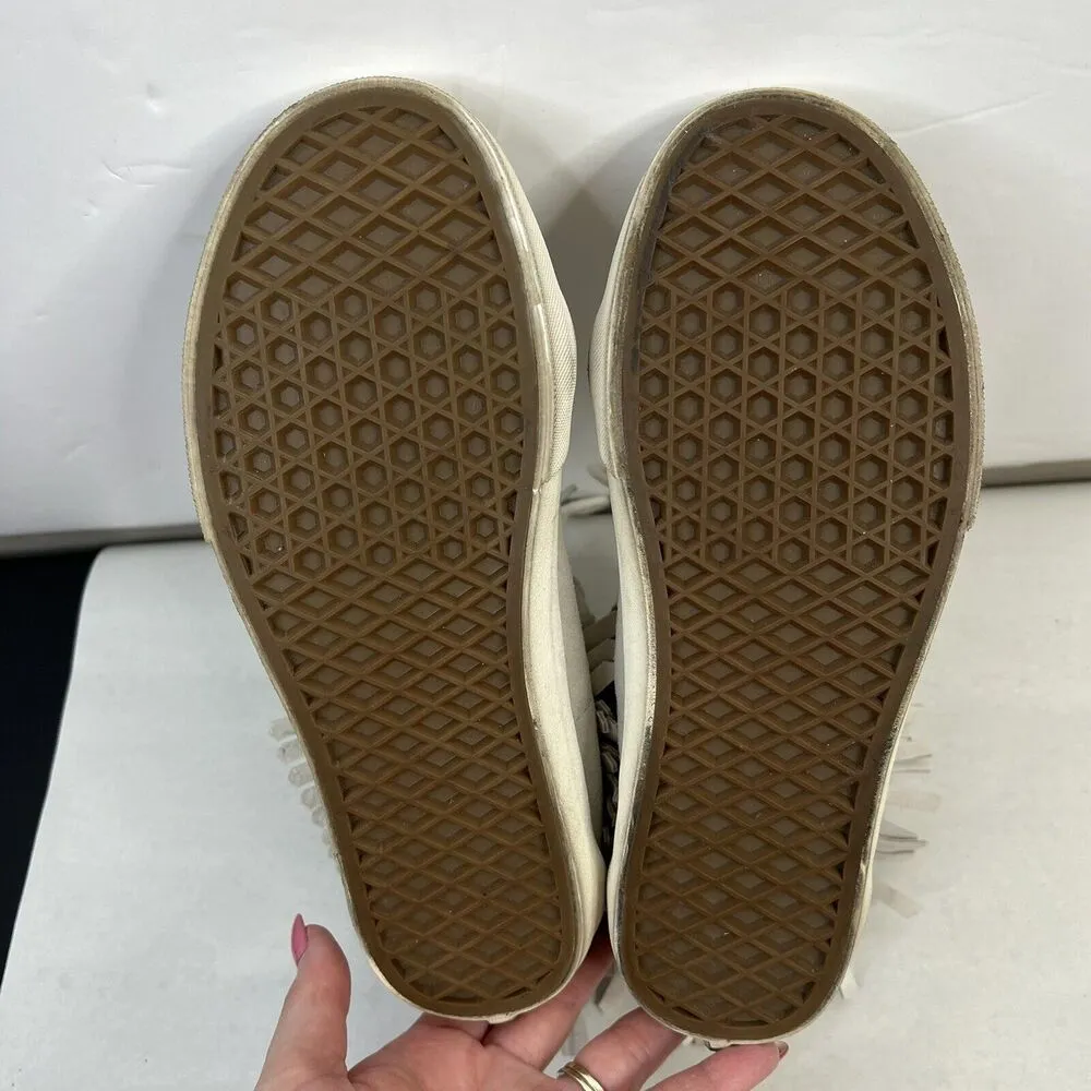 Vans Size 7.5 Shoes Sneakers SK8-Hi Moccasin High Top Fringed Gray Suede Skate - Image 11