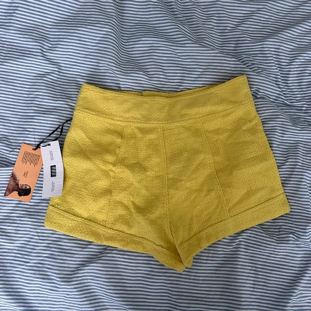 Yellow boucle shorts- future collective - Image 2