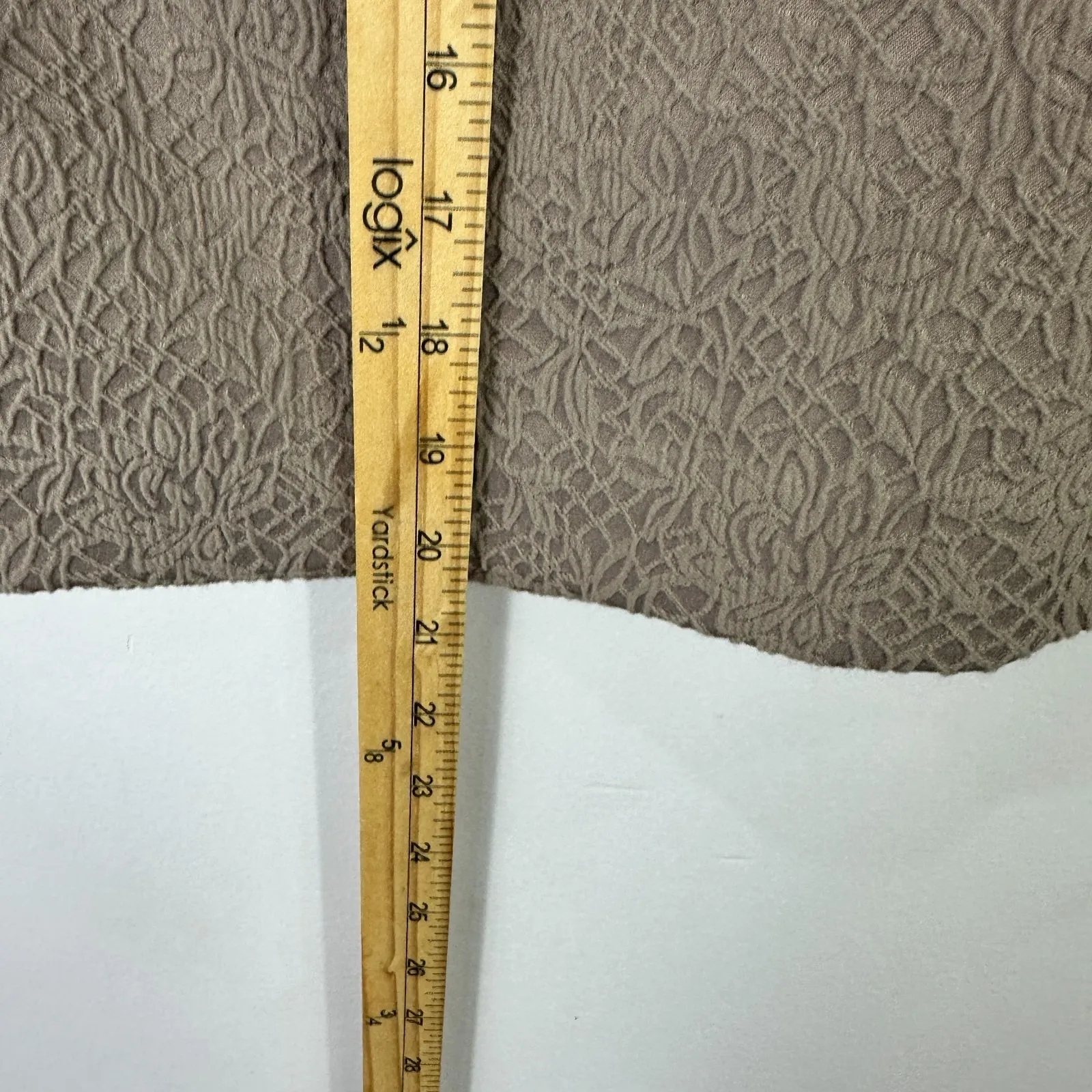 LOFT Pencil Skirt Womens 6 Taupe Jacquard Textured Quiet Luxury Old Money Career - Image 5