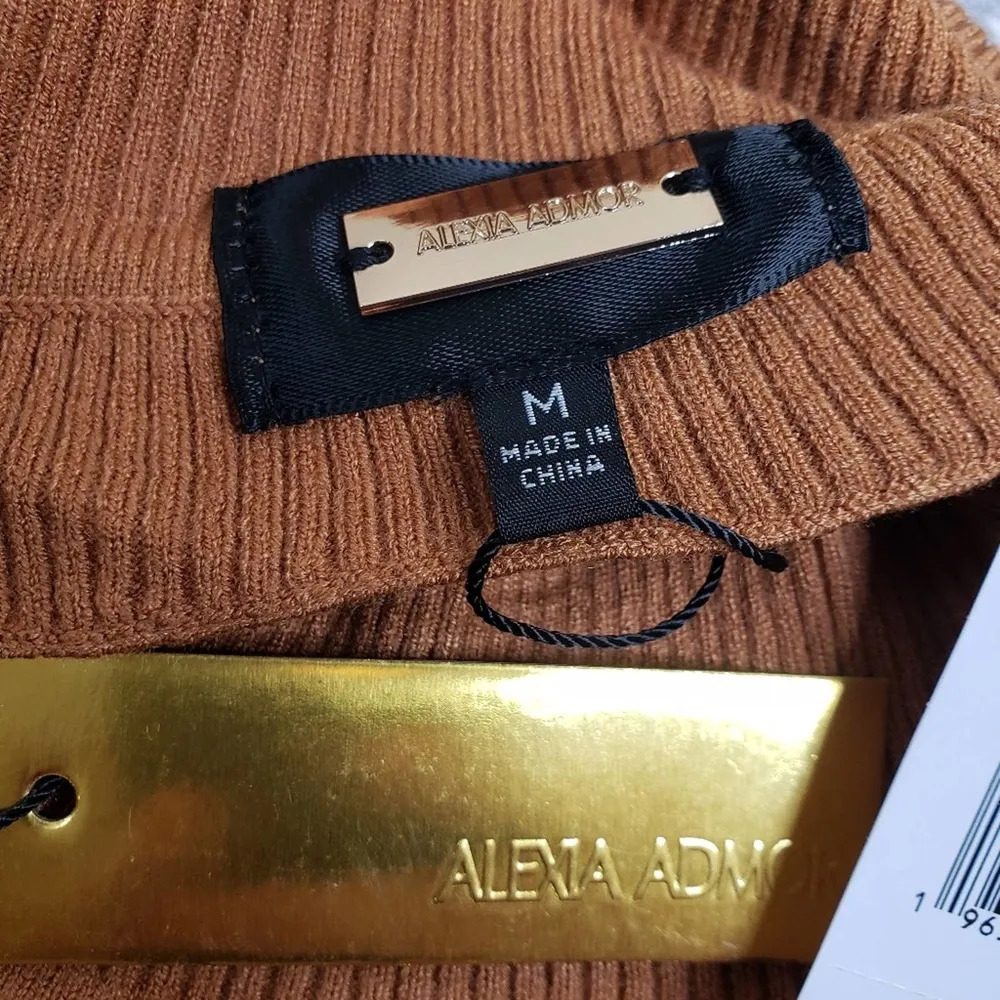 Alexia Admor Womens M Eliah Long Sleeve Knit Midi Dress in Tan NEW - Image 12