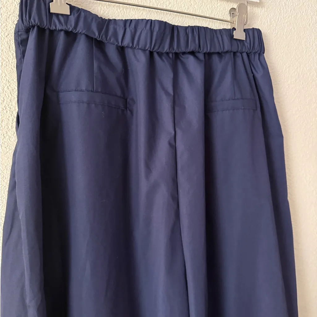 Pinch Navy Blue wide leg Pants size large summer chic high waist trousers - Image 5