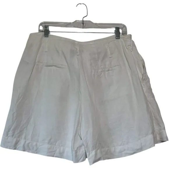 Lauren Ralph Lauren Women's 100% Linen White Shorts Chino Coastal Casual‎ sz 10 - Image 5