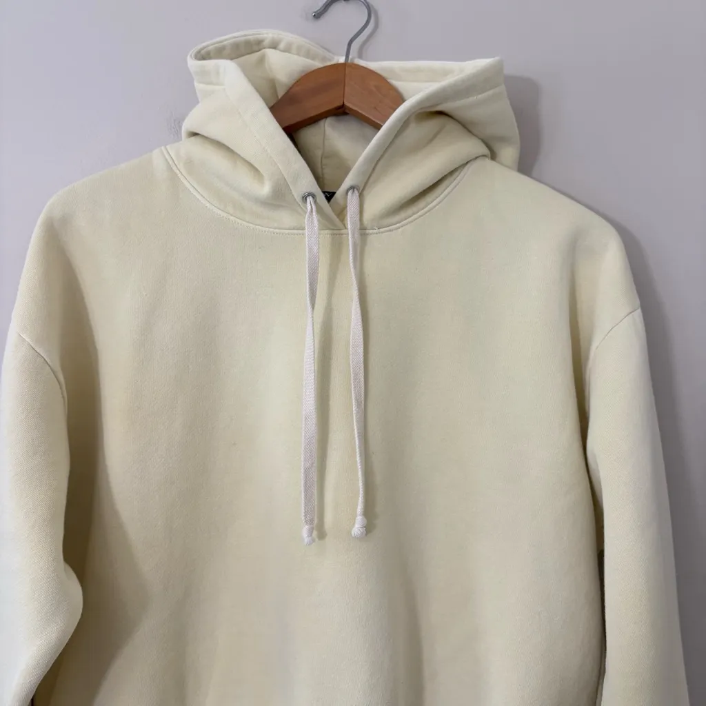 J. Crew Heritage fleece hoodie pullover style in sunny wheat size XL - Image 5