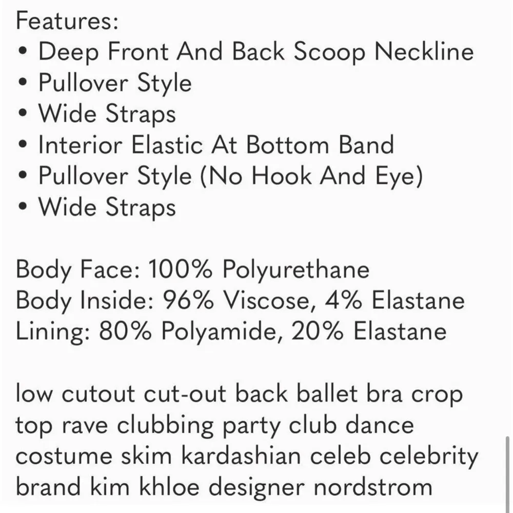 SKIMS Faux Leather Bralette Size 2X Soot BR-TOP-1143 NWT NEW - Image 10