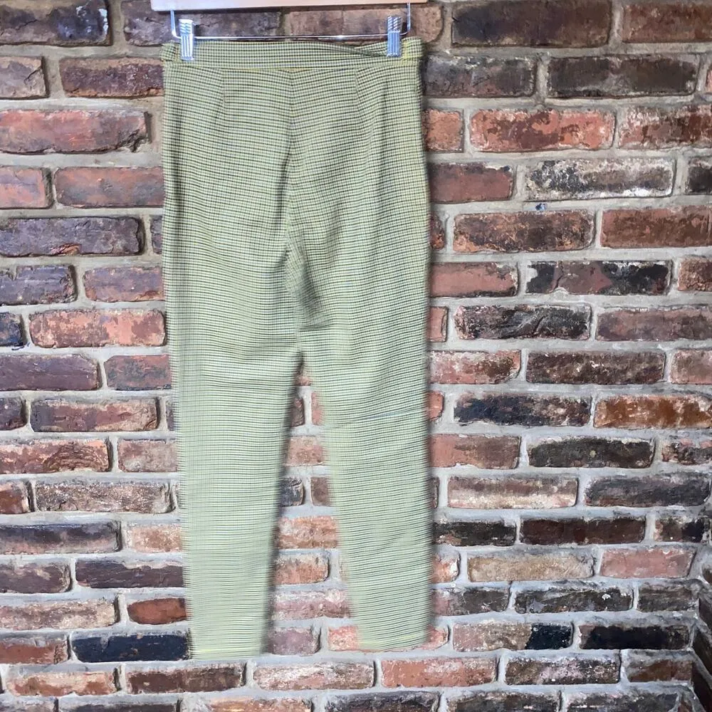 Urban Outfitters Yellow Blue Neve Plaid Slim Trouser Pants Women's Size 4 - Image 6