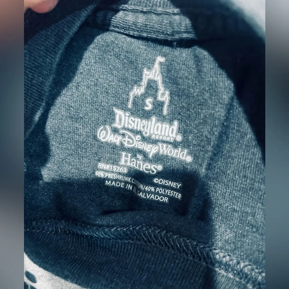 Disneyland By Hanes Genius By Birth Grumpy By Choice Gray T-Shirt Small - Image 3