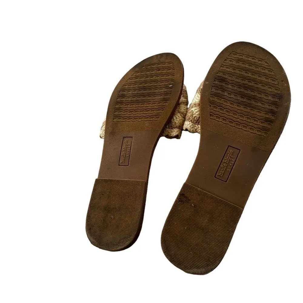 Haute Hippie Rianne crochet slides sandals excellent Size 9 - Image 5
