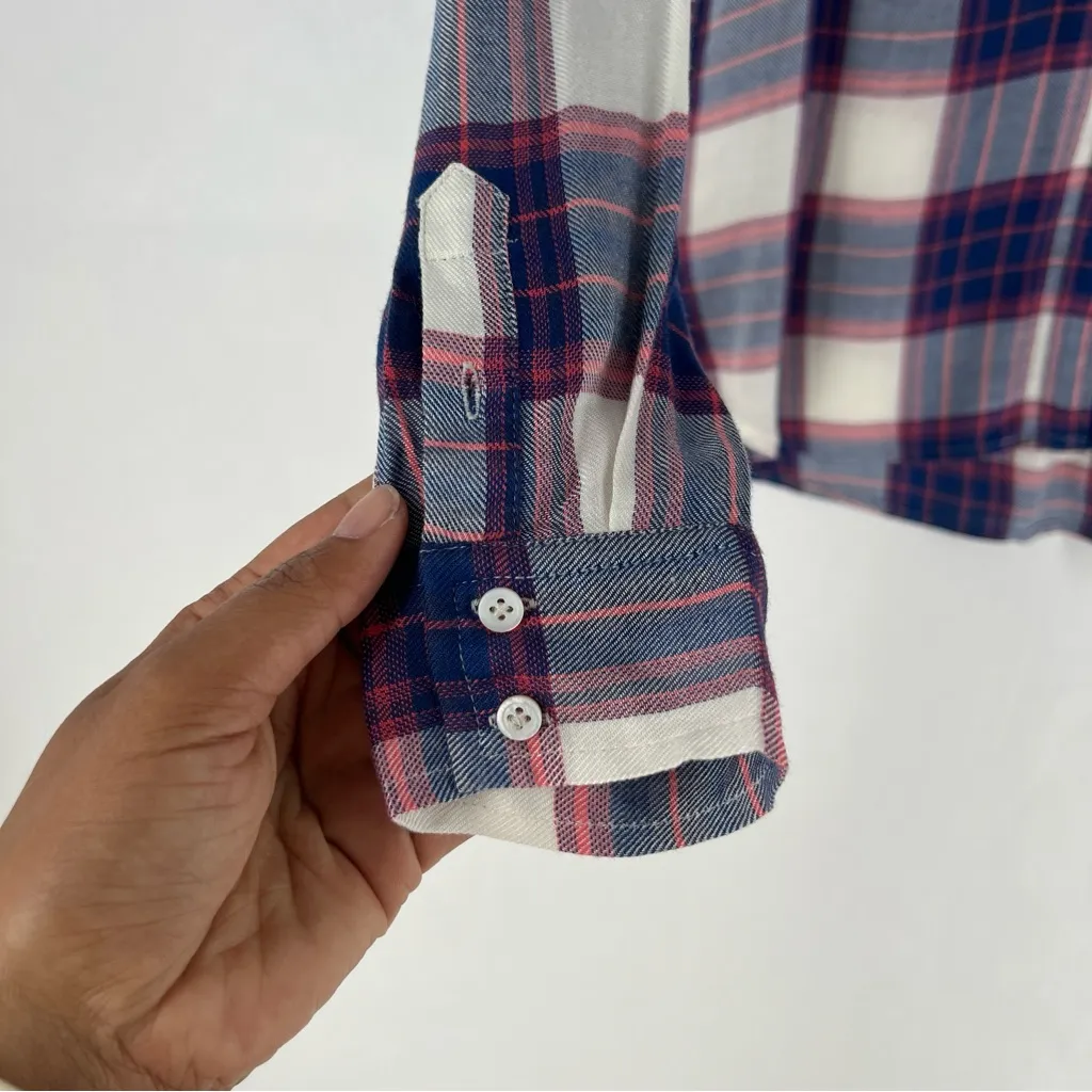 Paige  Trudy Shirt Soft‎ Plaid Casual Button Front XS - Image 6