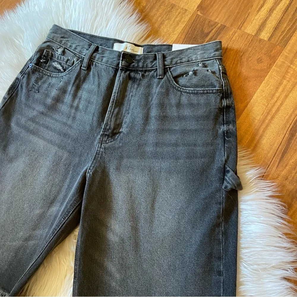 KanCan Gray Denim Utility Bermuda Shorts Jorts - Image 5