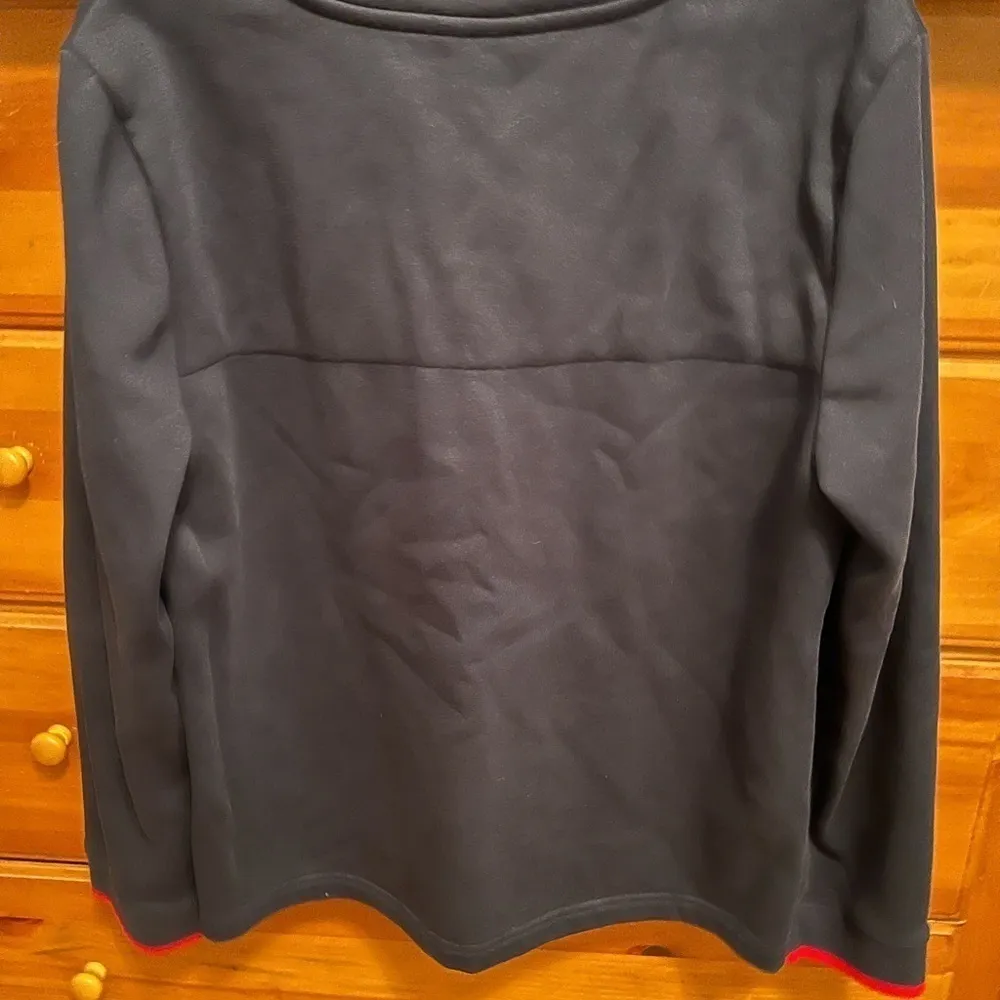 Nautica Blue Long Sleeve V Neck Shirt Women’s Size Large Top - Image 3