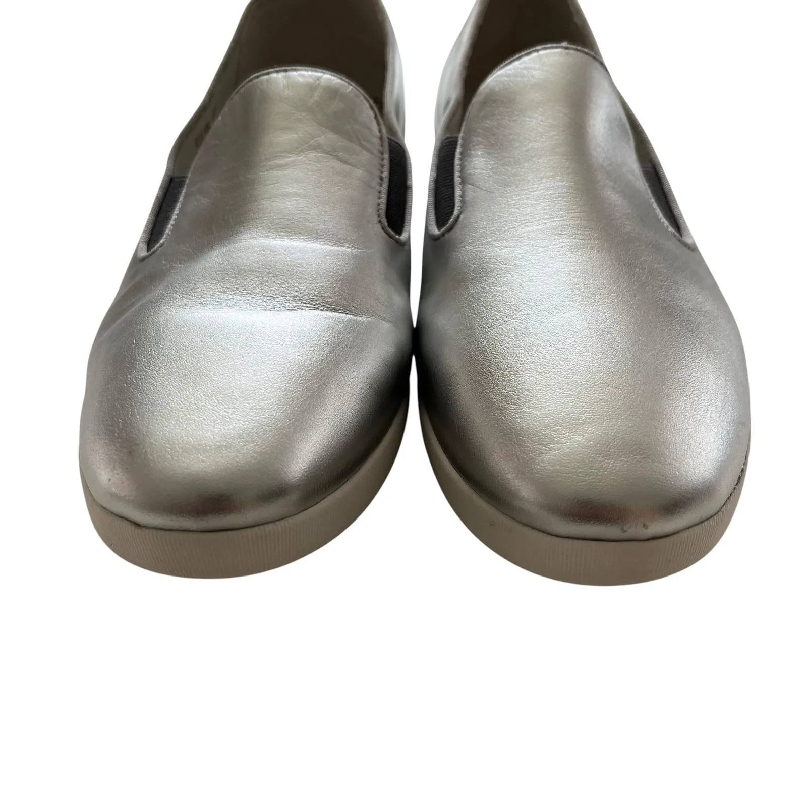 Fitflop Superskate Loafers Sneakers Shoes Womens Size 10 Silver Slip On New - Image 2